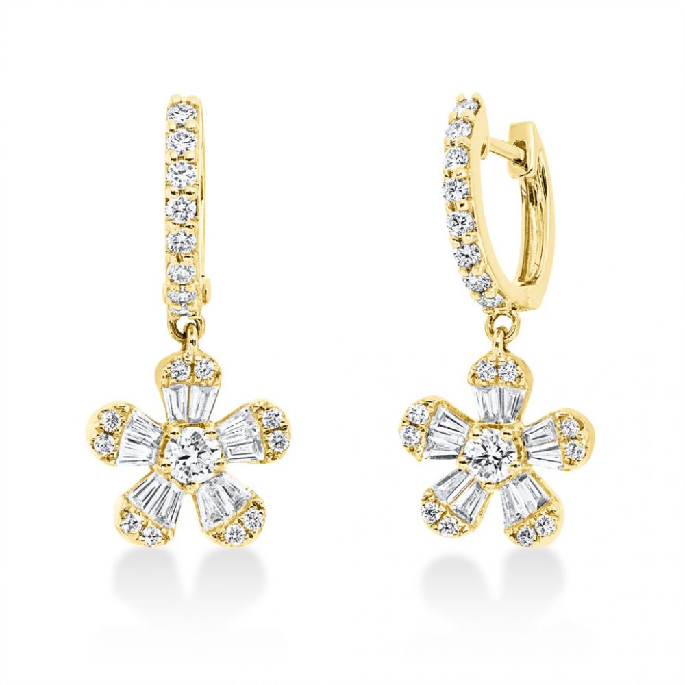 Yellowgold Diamond Earrings