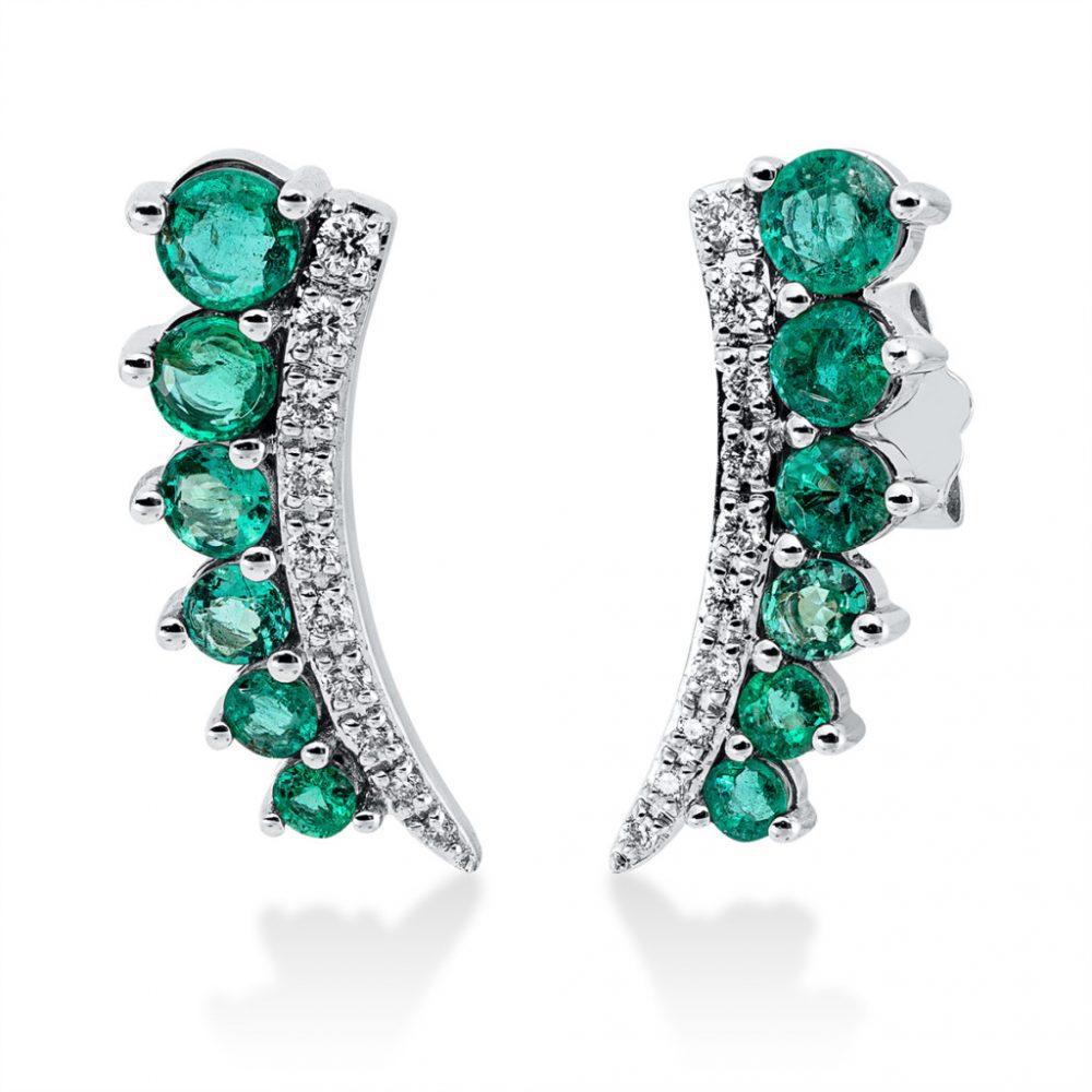 Whitegold Emerald Earrings