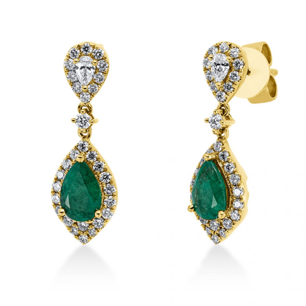 Yellowgold Emerald Earrings