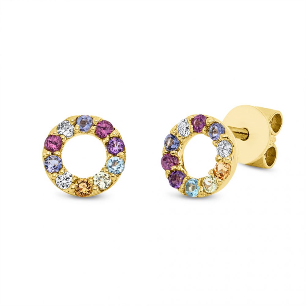 Yellowgold Multicolor Earrings