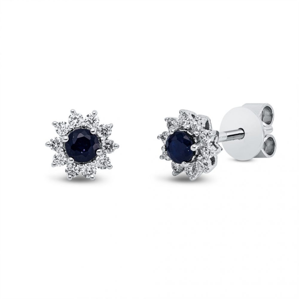 Whitegold Sapphire Earrings