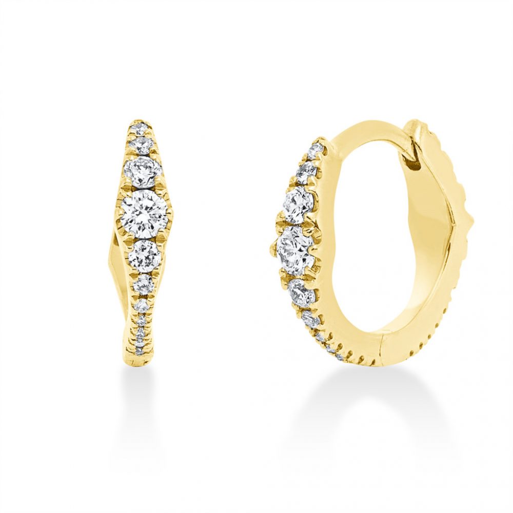 Yellowgold Diamond Earrings