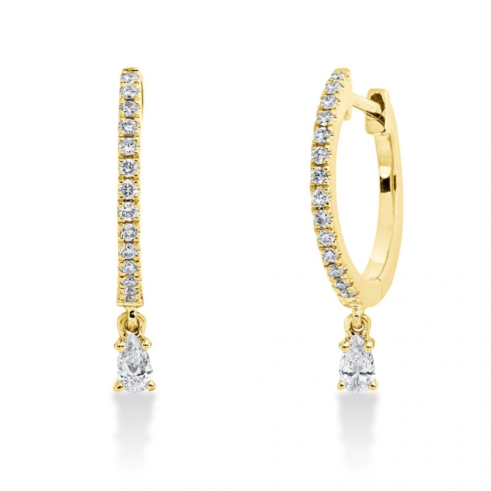 Yellowgold Diamond Earrings