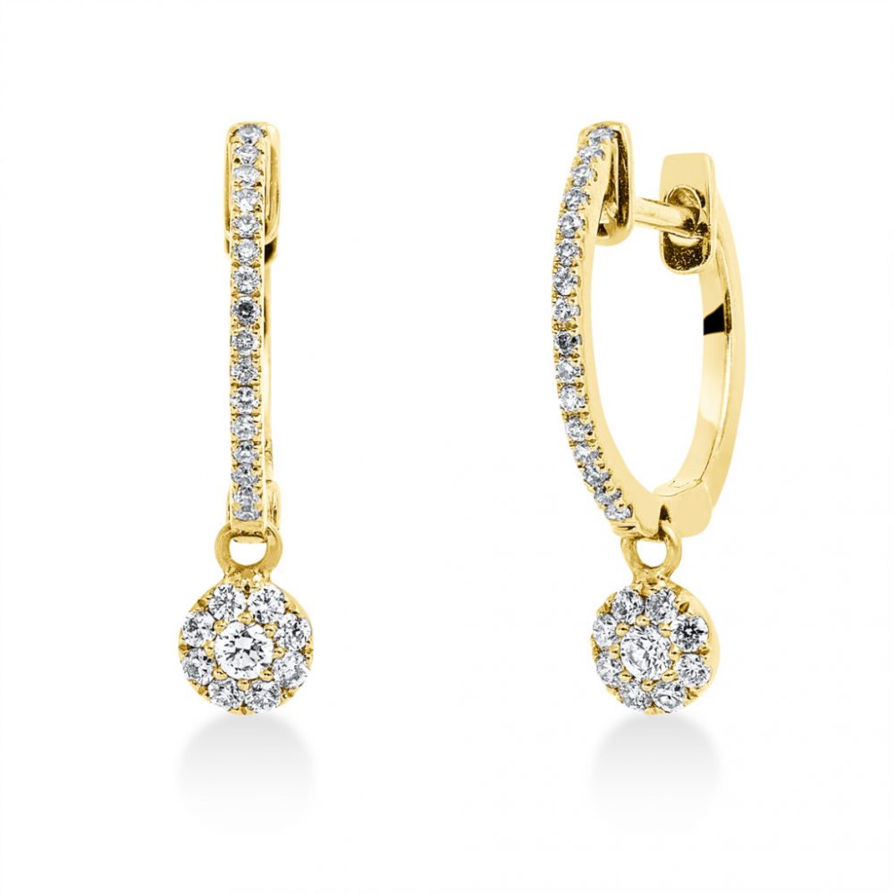 Yellowgold Diamond Earrings