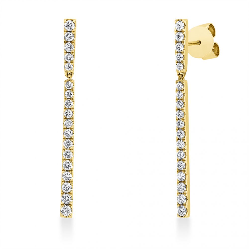 Yellowgold Diamond Earrings