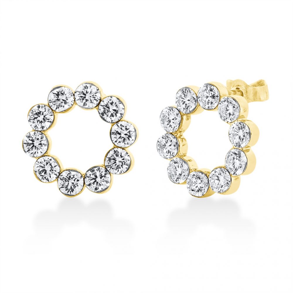 Yellowgold Diamond Earrings