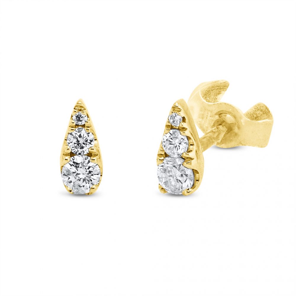 Yellowgold Diamond Earrings