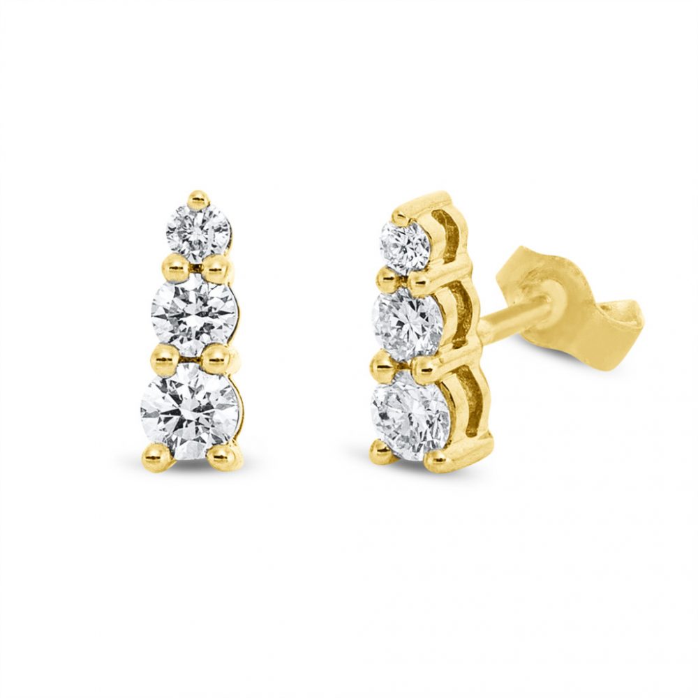 Yellowgold Diamond Earrings