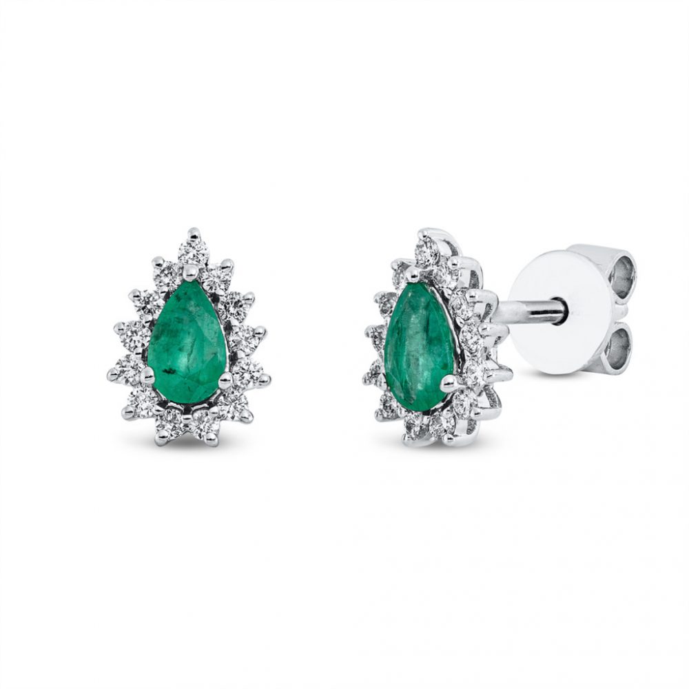 Whitegold Emerald Earrings