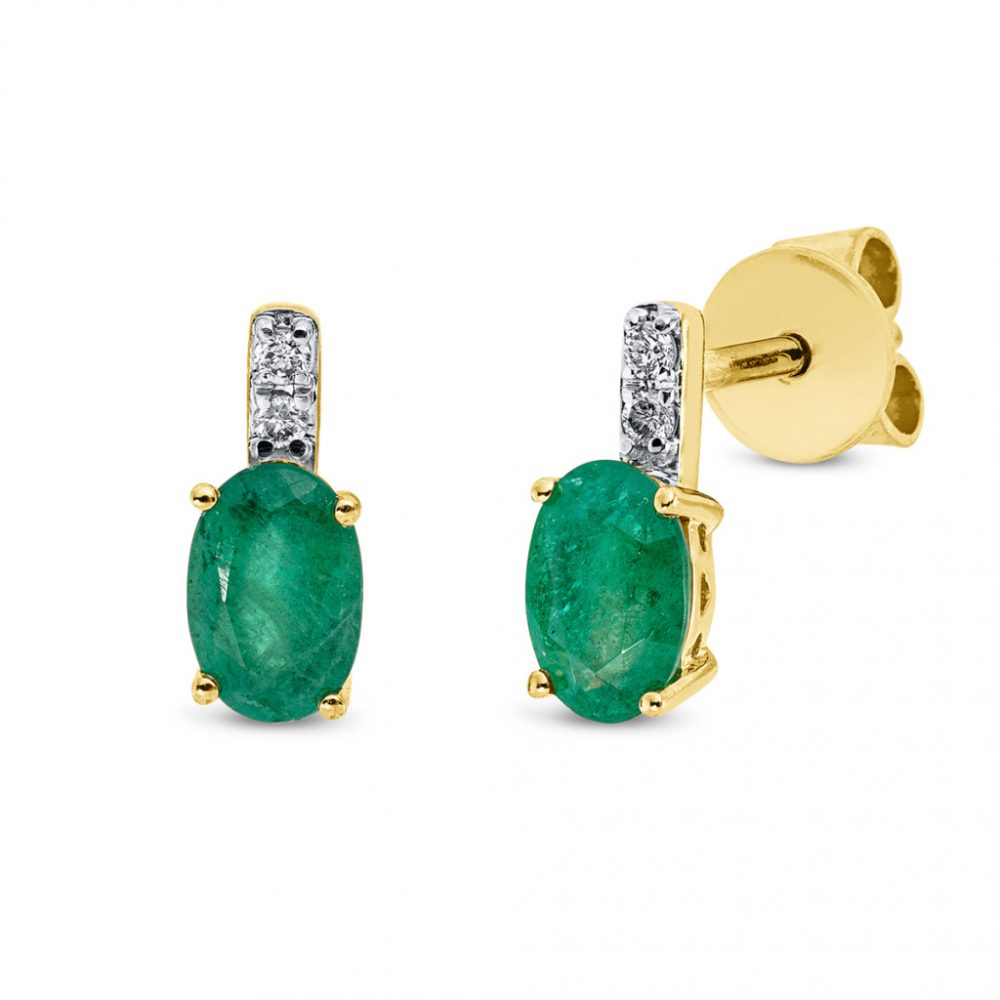 Yellowgold Emerald Earrings