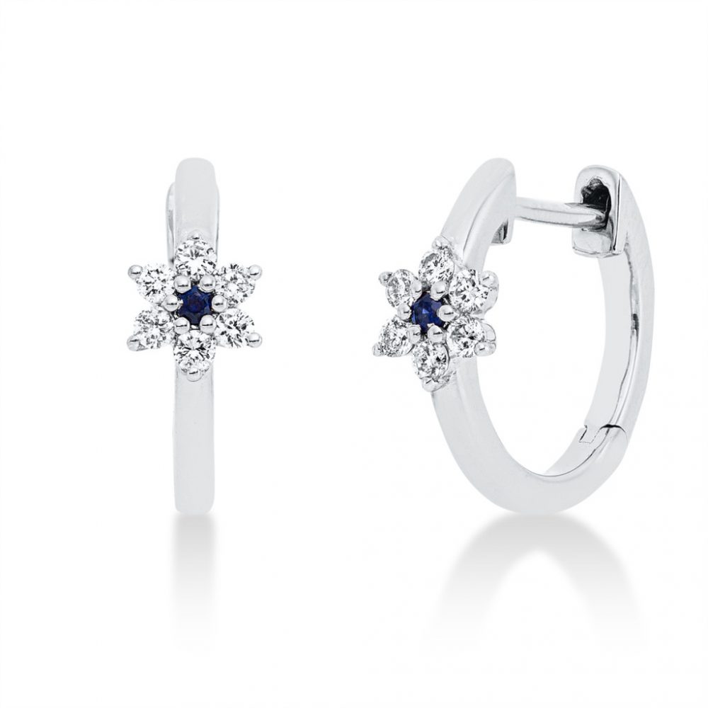 Whitegold Sapphire Earrings