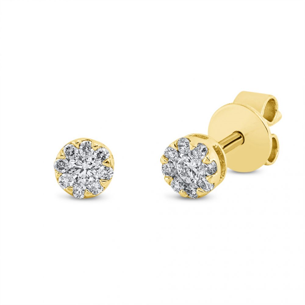 Yellowgold Diamond Earrings