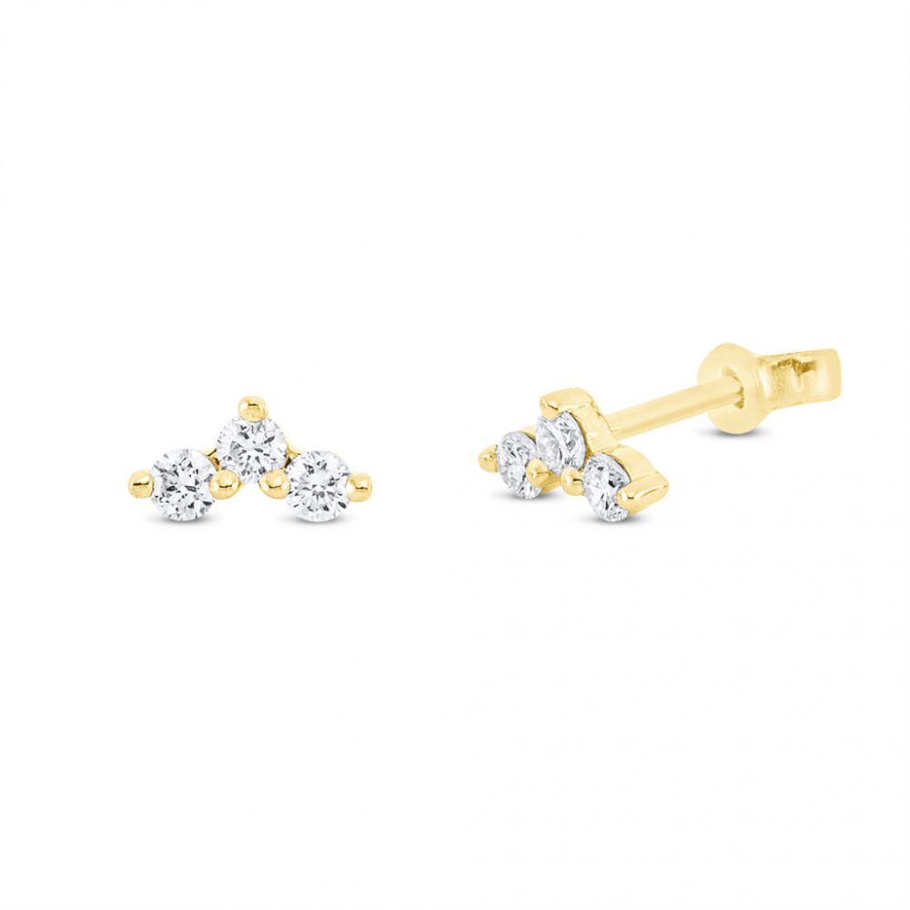 Yellowgold Diamond Earrings