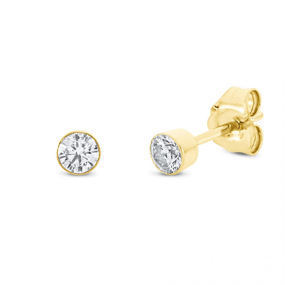 Yellowgold Diamond Earrings