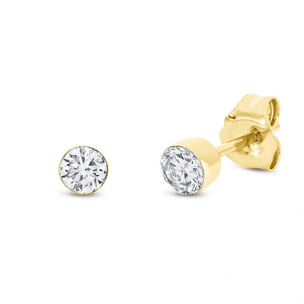 Yellowgold Diamond Earrings