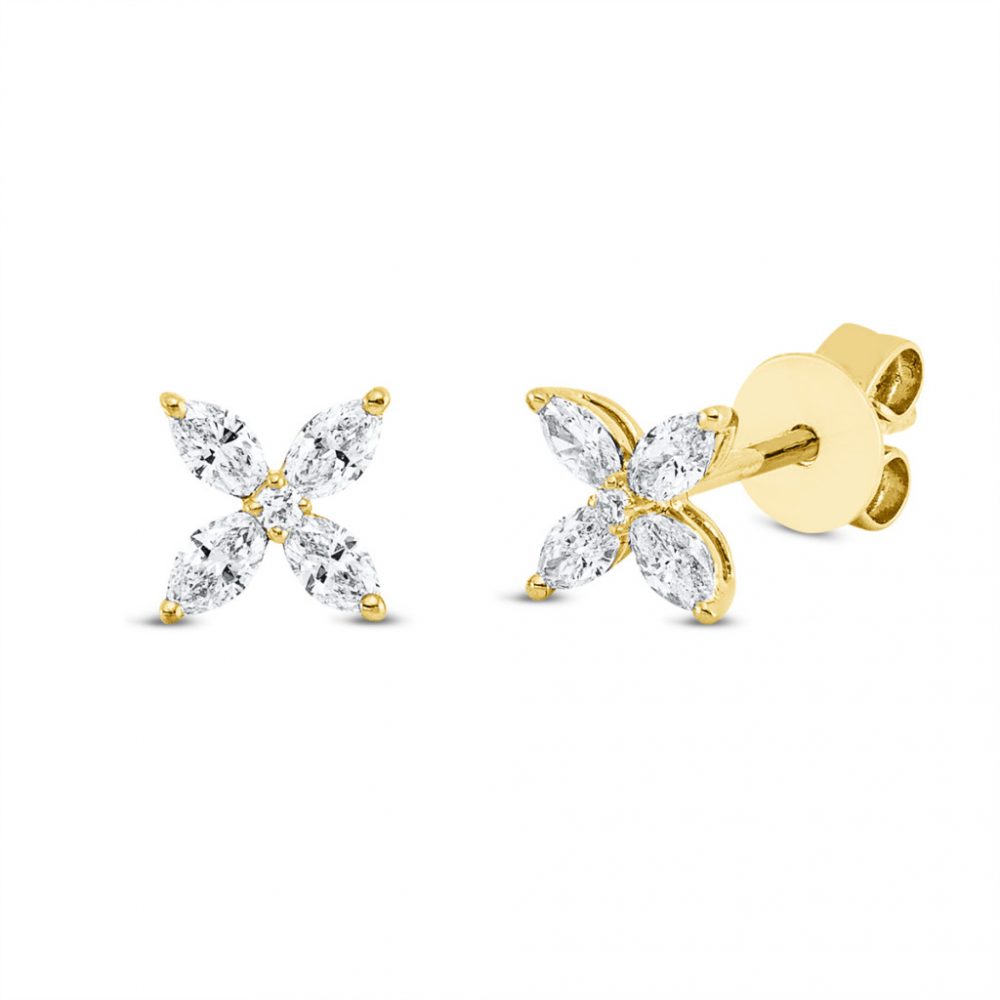 Yellowgold Diamond Earrings