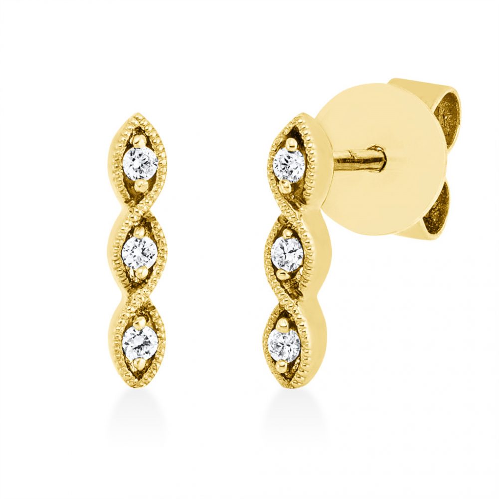 Yellowgold Diamond Earrings