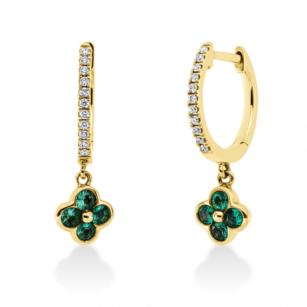 Yellowgold Emerald Earrings