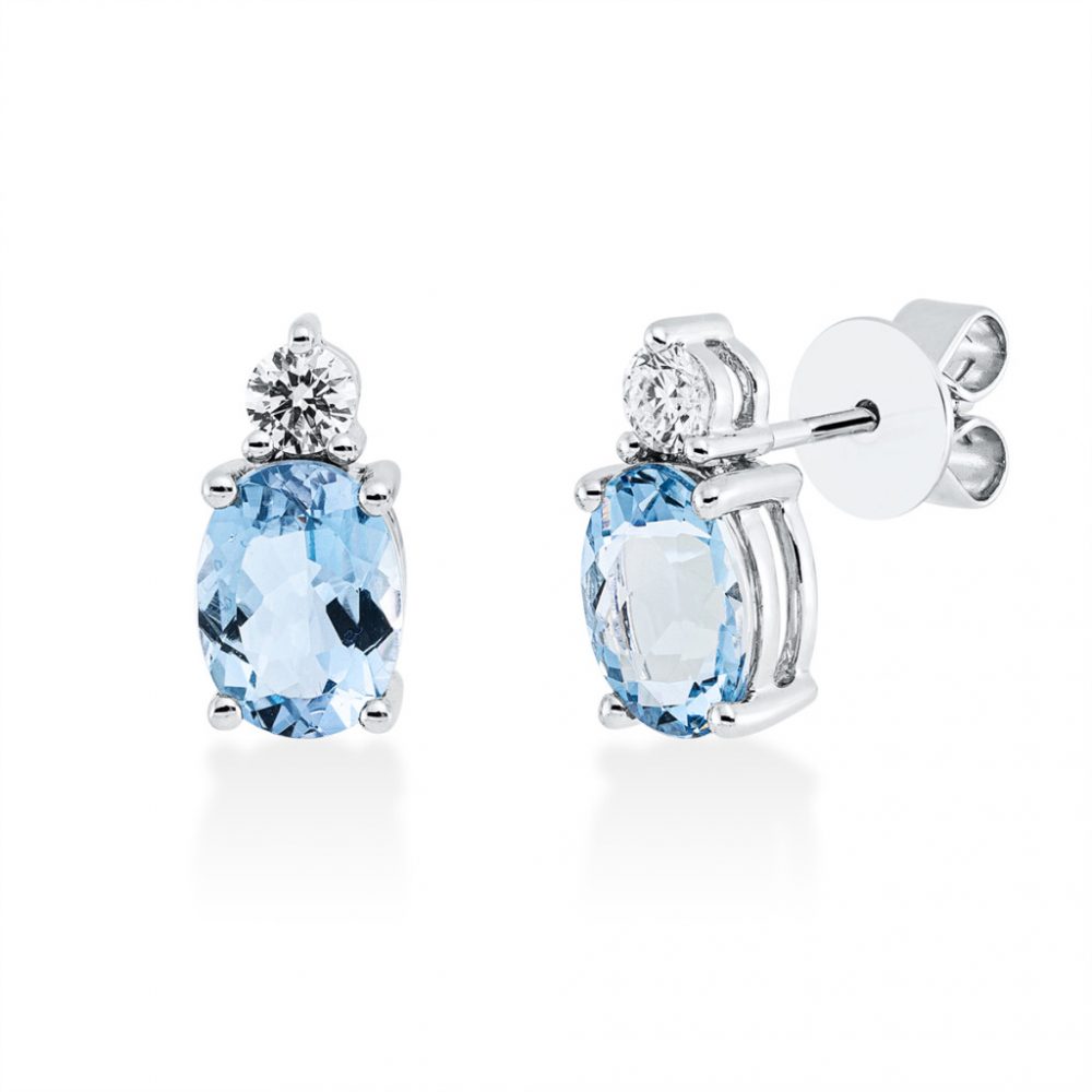 Whitegold Aquamarine Earrings