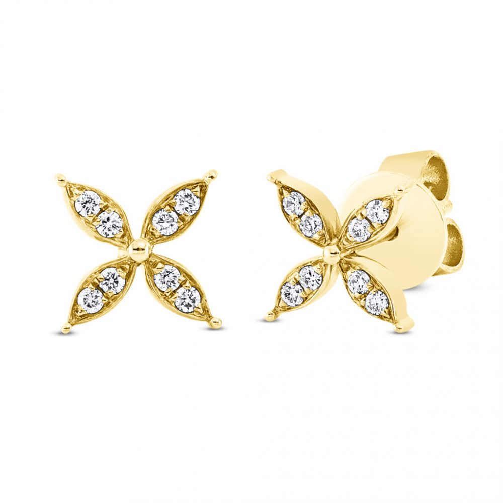 Yellowgold Diamond Earrings