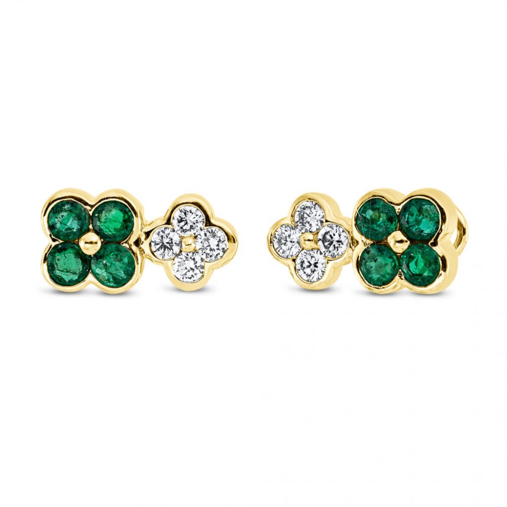 Yellowgold Emerald Earrings