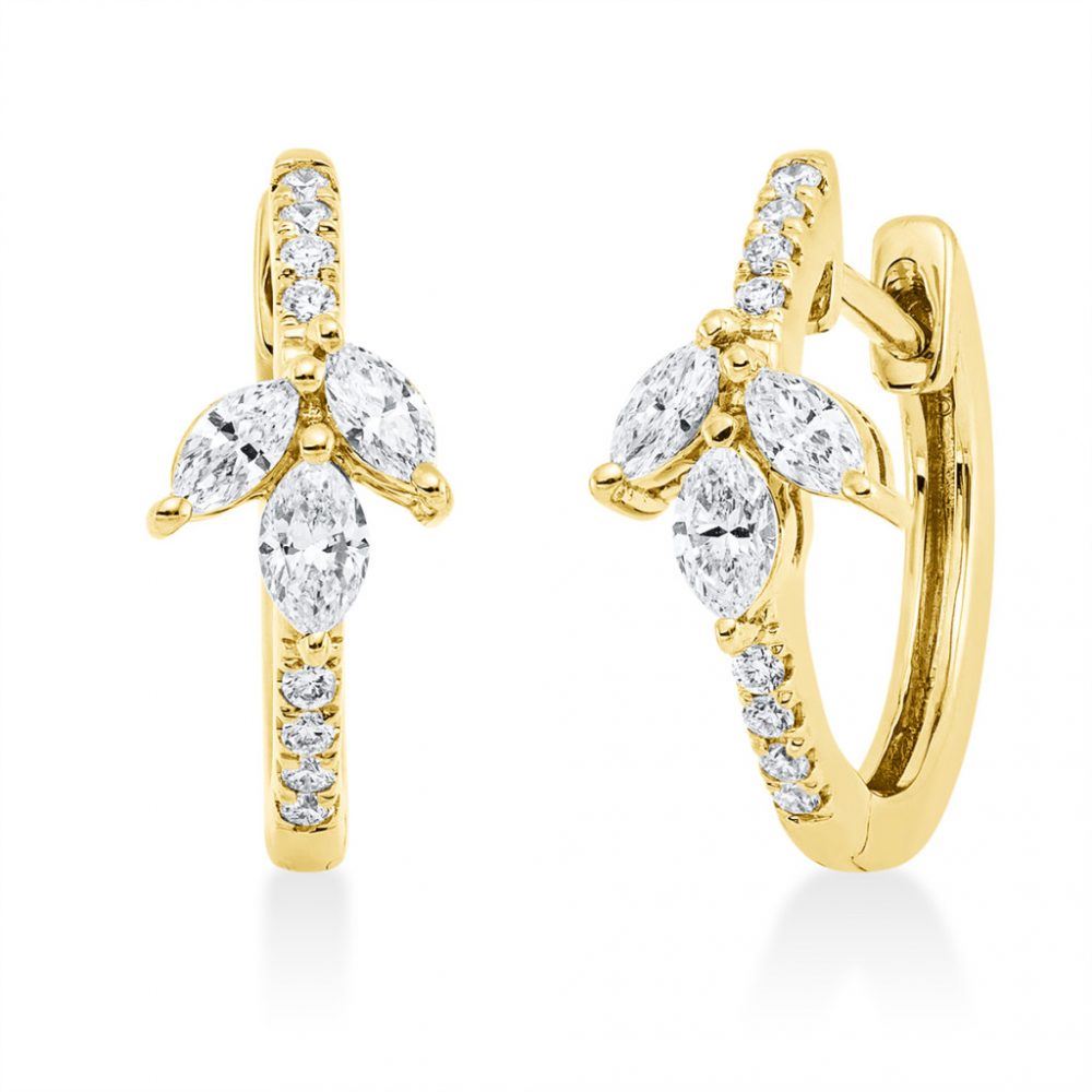 Yellowgold Diamond Earrings