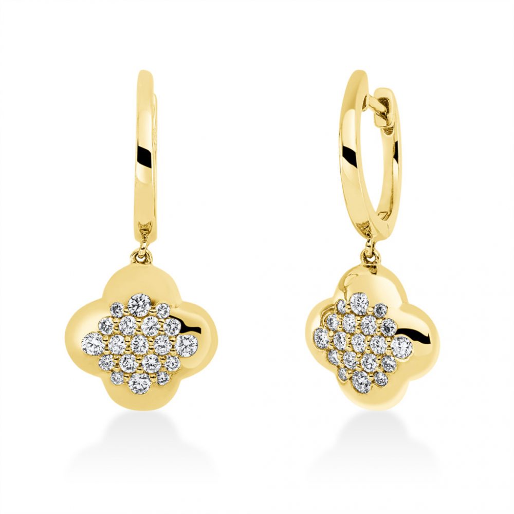 Yellowgold Diamond Earrings