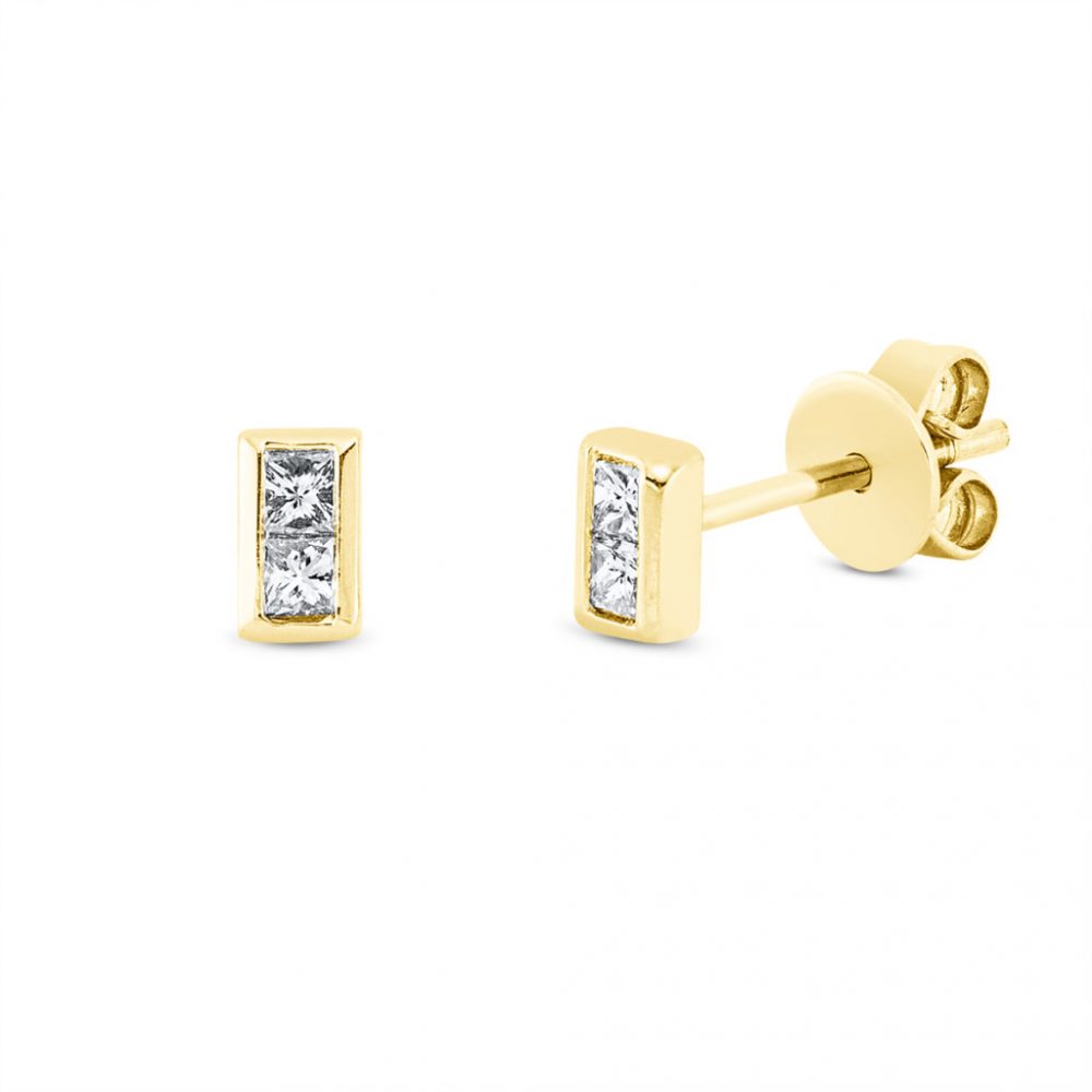 Yellowgold Diamond Earrings