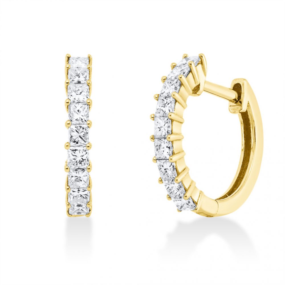 Yellowgold Diamond Earrings