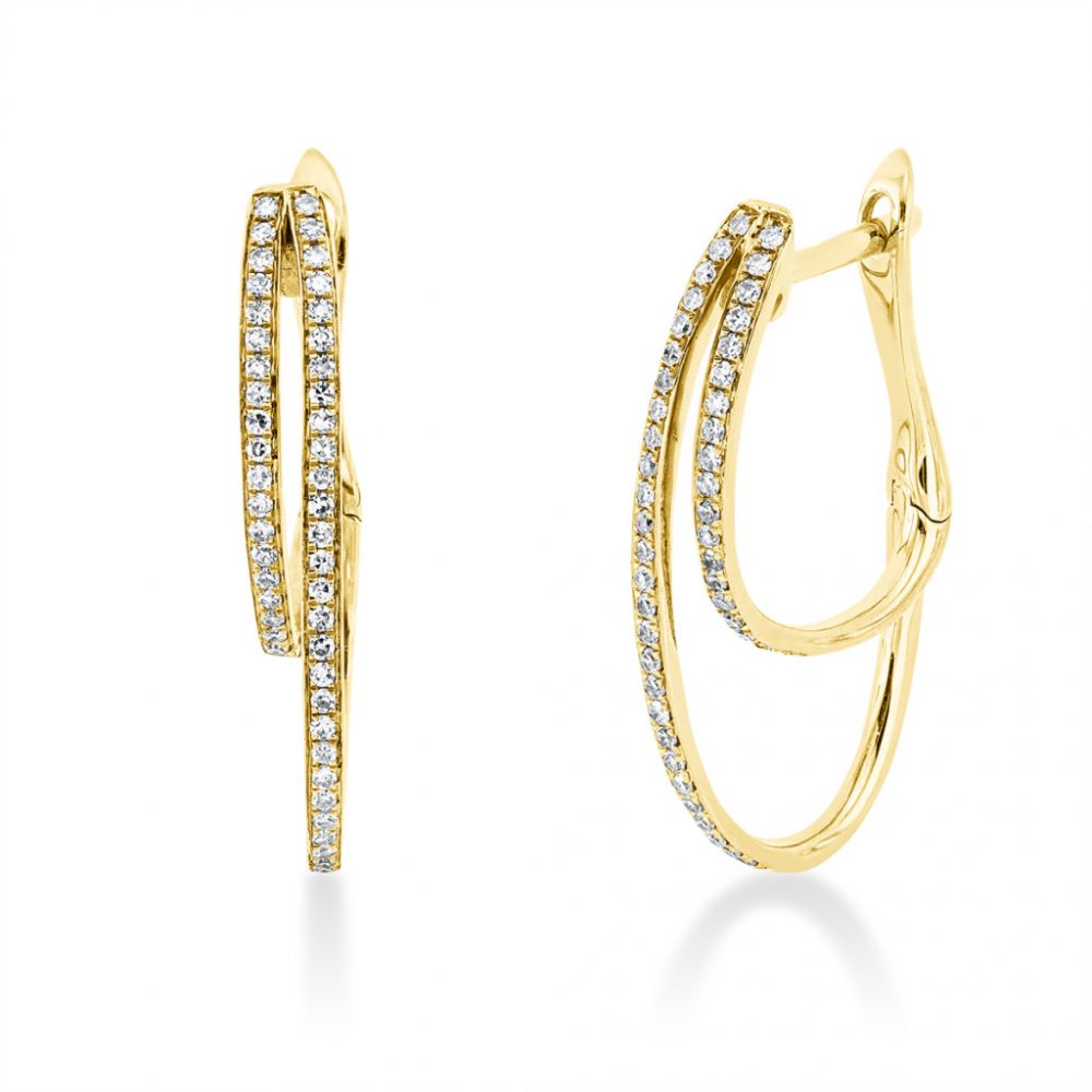 Yellowgold Diamond Earrings