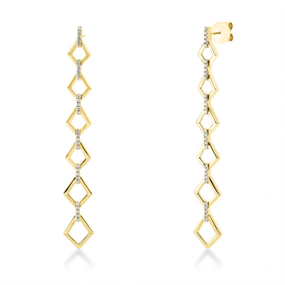 Yellowgold Diamond Earrings