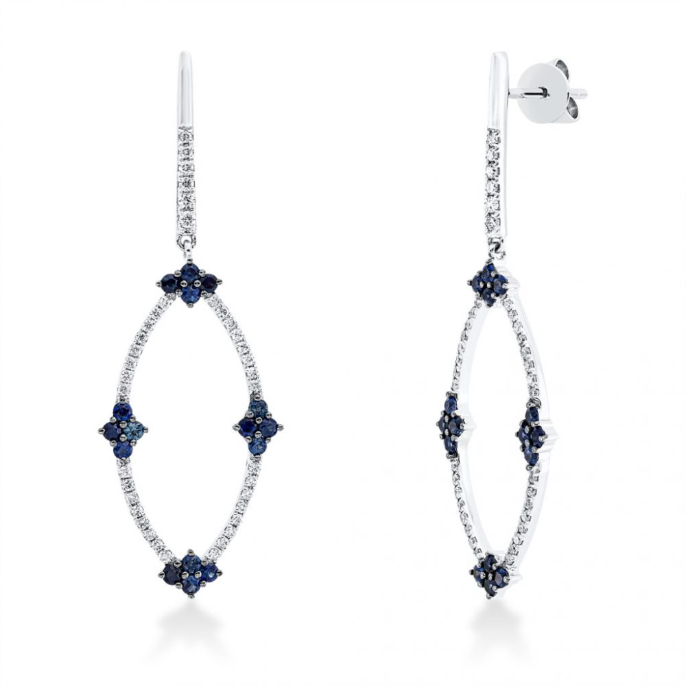 Whitegold Sapphire Earrings