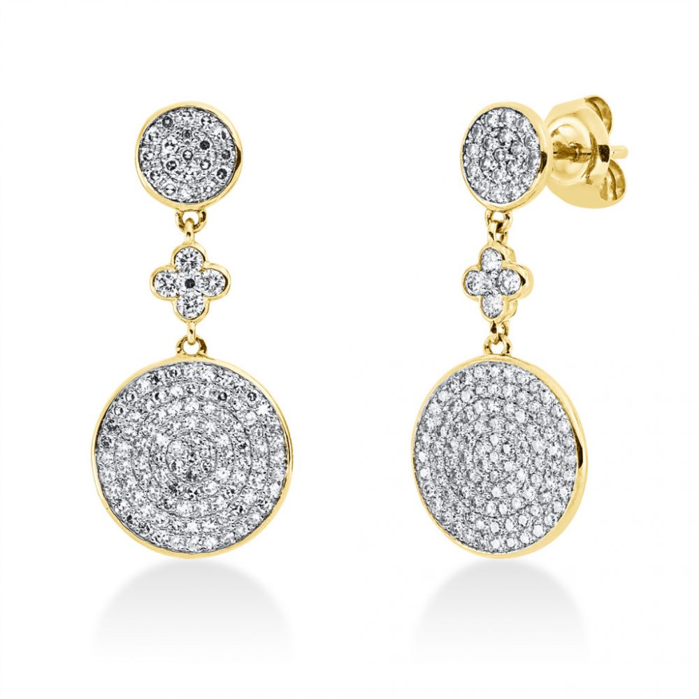 Yellowgold Diamond Earrings