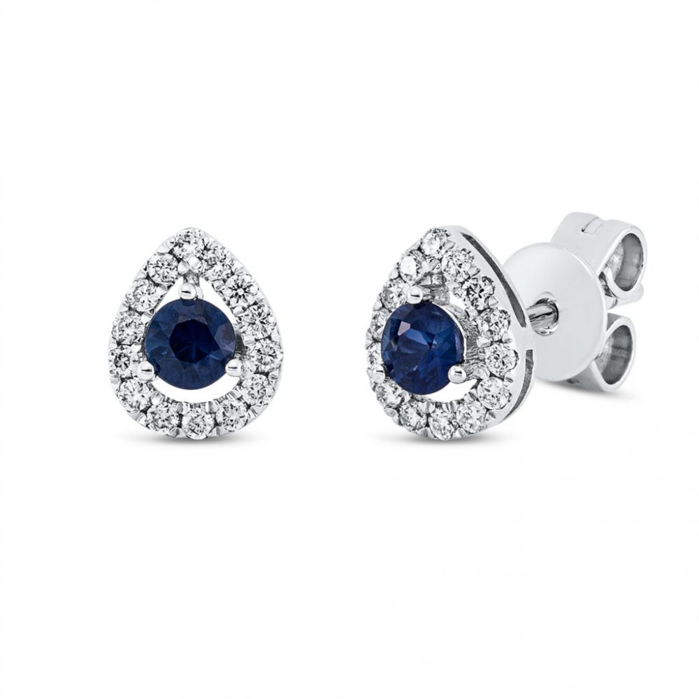 Whitegold Sapphire Earrings