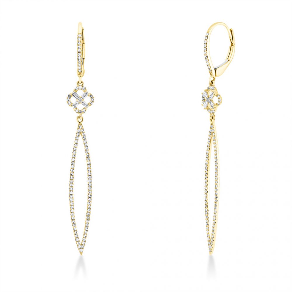 Yellowgold Diamond Earrings