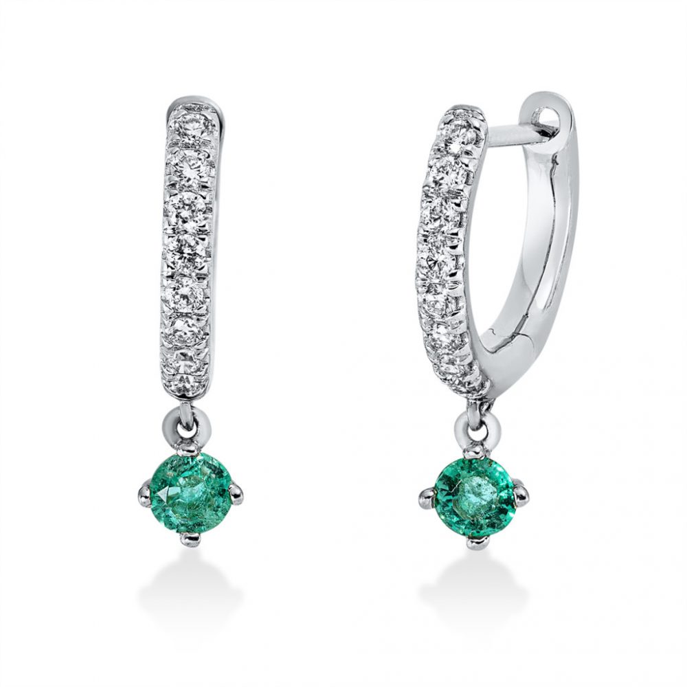 Whitegold Emerald Earrings