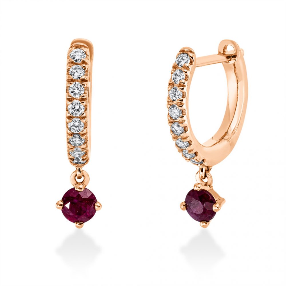 Redgold Ruby Earrings