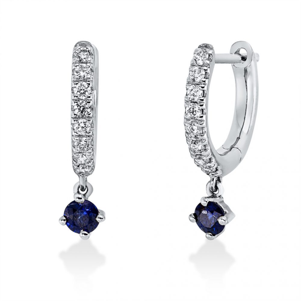 Whitegold Sapphire Earrings