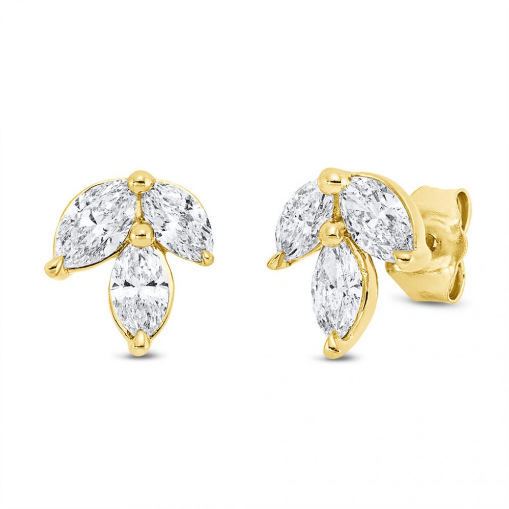 Yellowgold Diamond Earrings