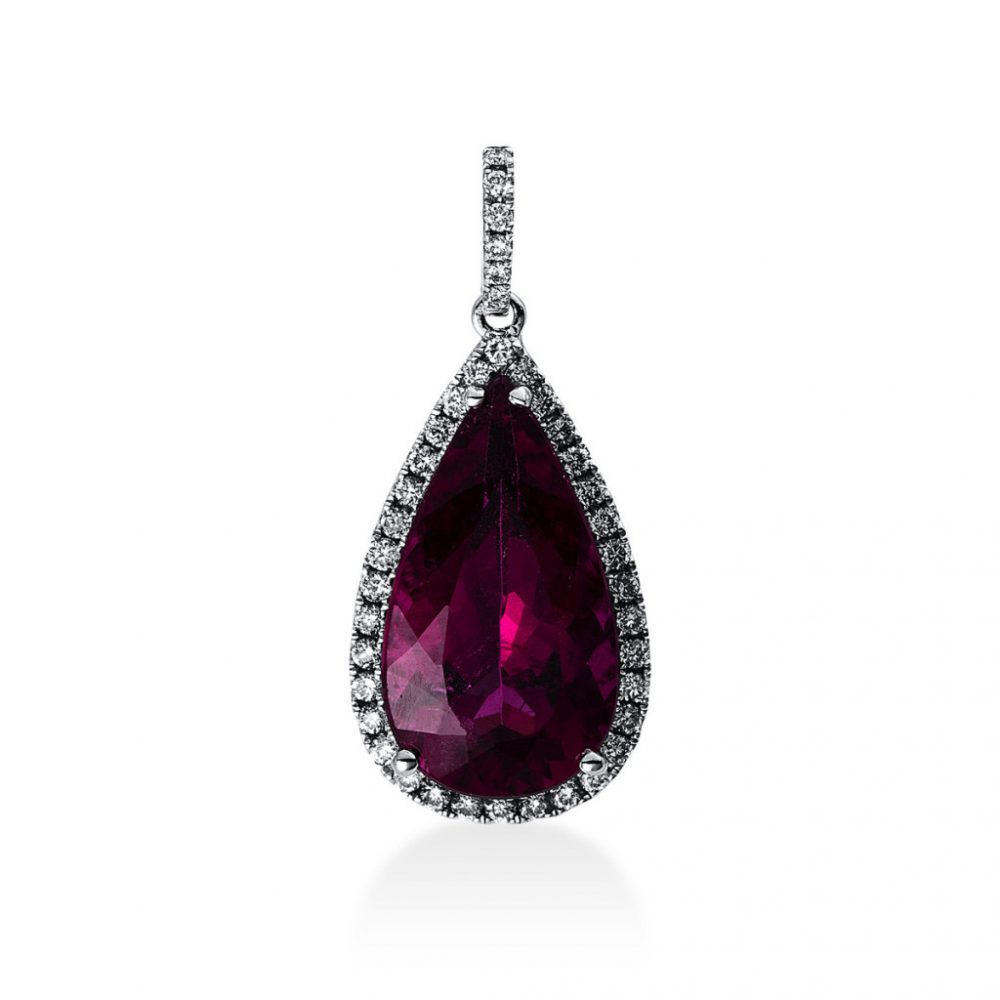 Whitegold Rubellite Necklace