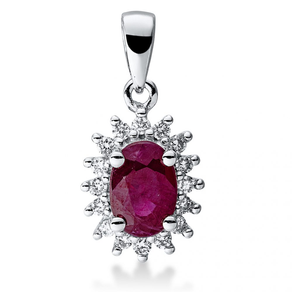 Whitegold Ruby Necklace