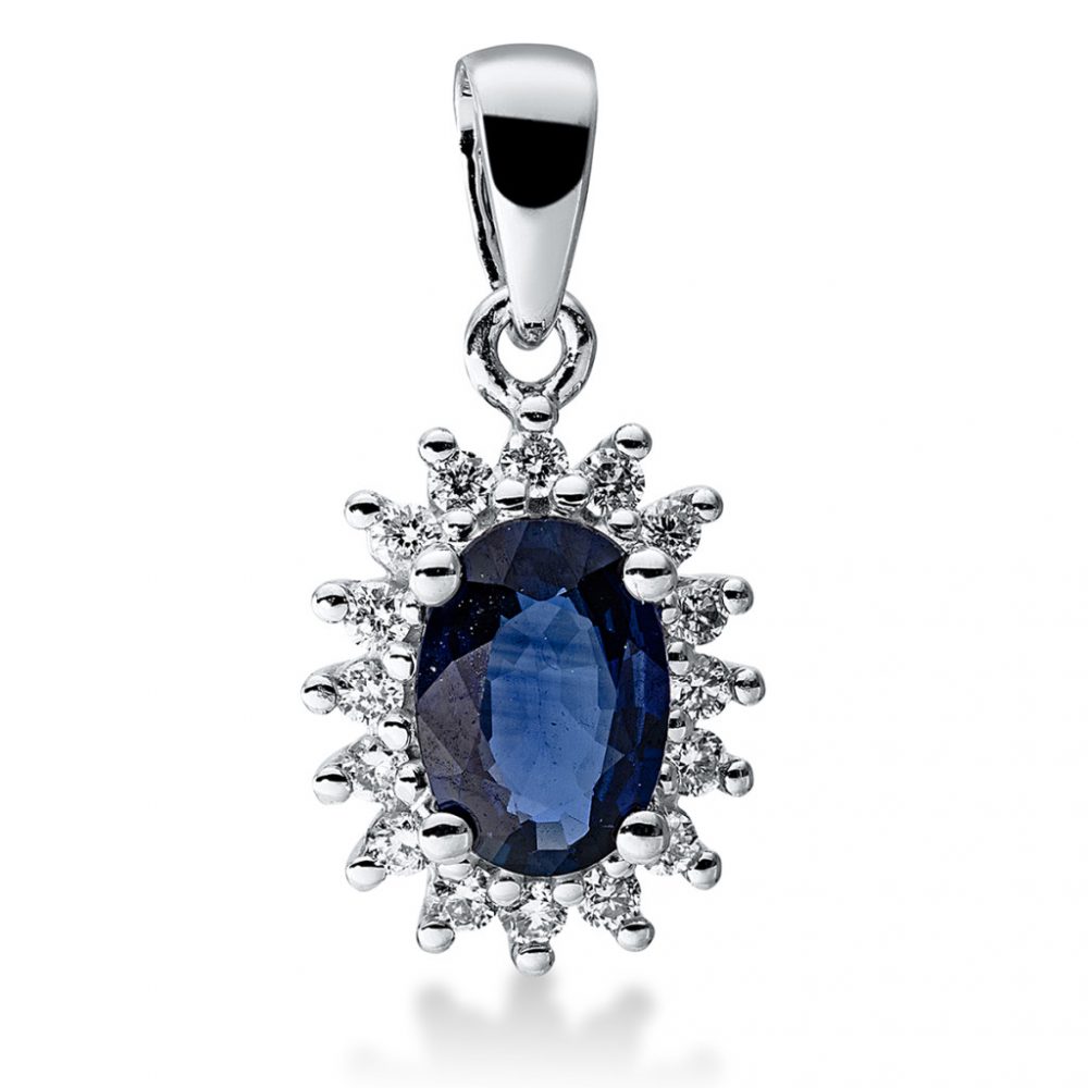 Whitegold Sapphire Necklace