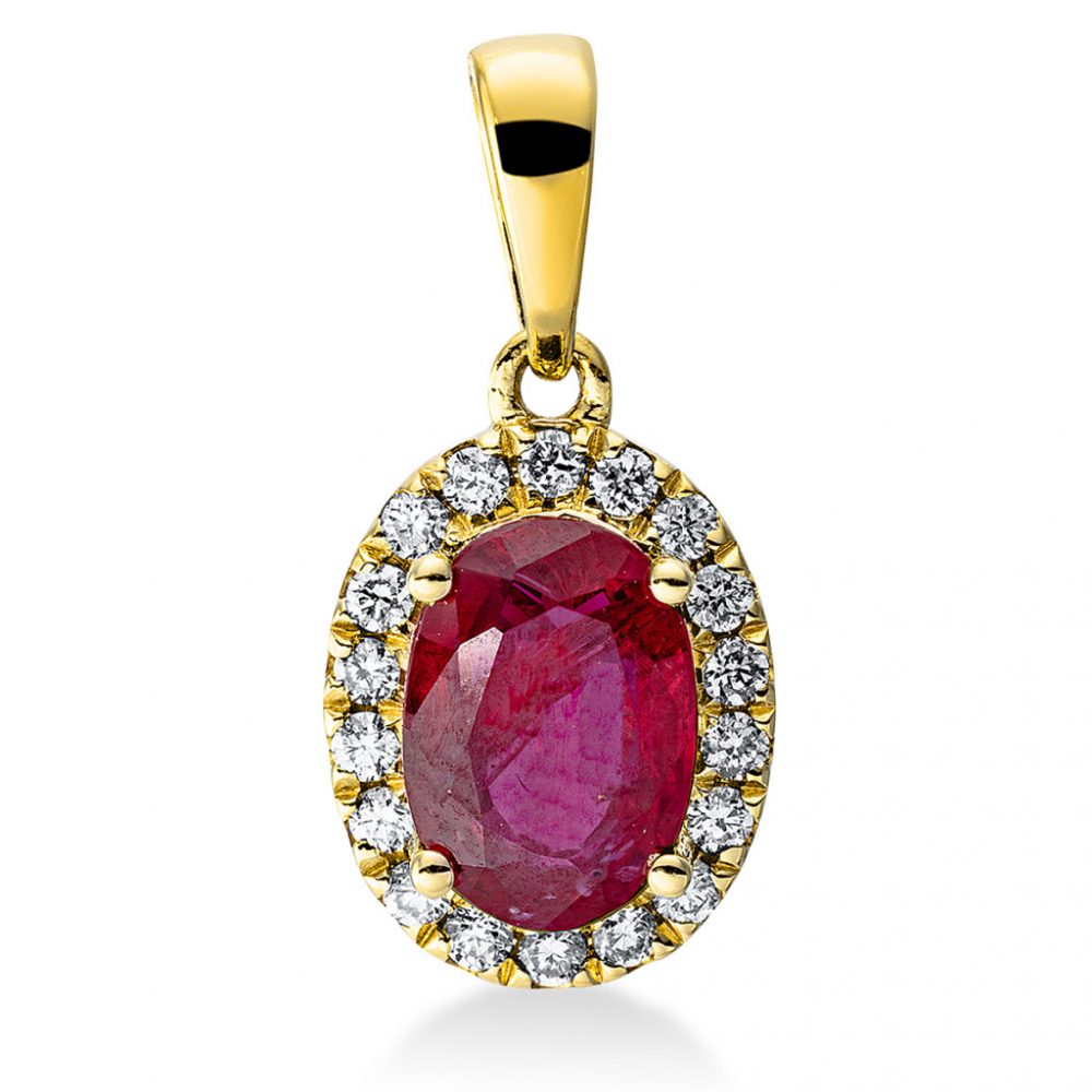 Yellowgold Ruby Necklace