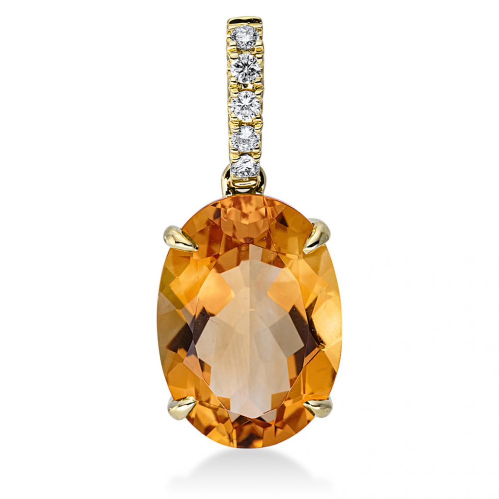 Yellowgold Citrine Necklace