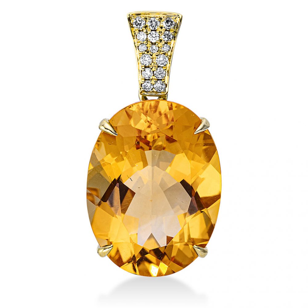 Yellowgold Citrine Necklace