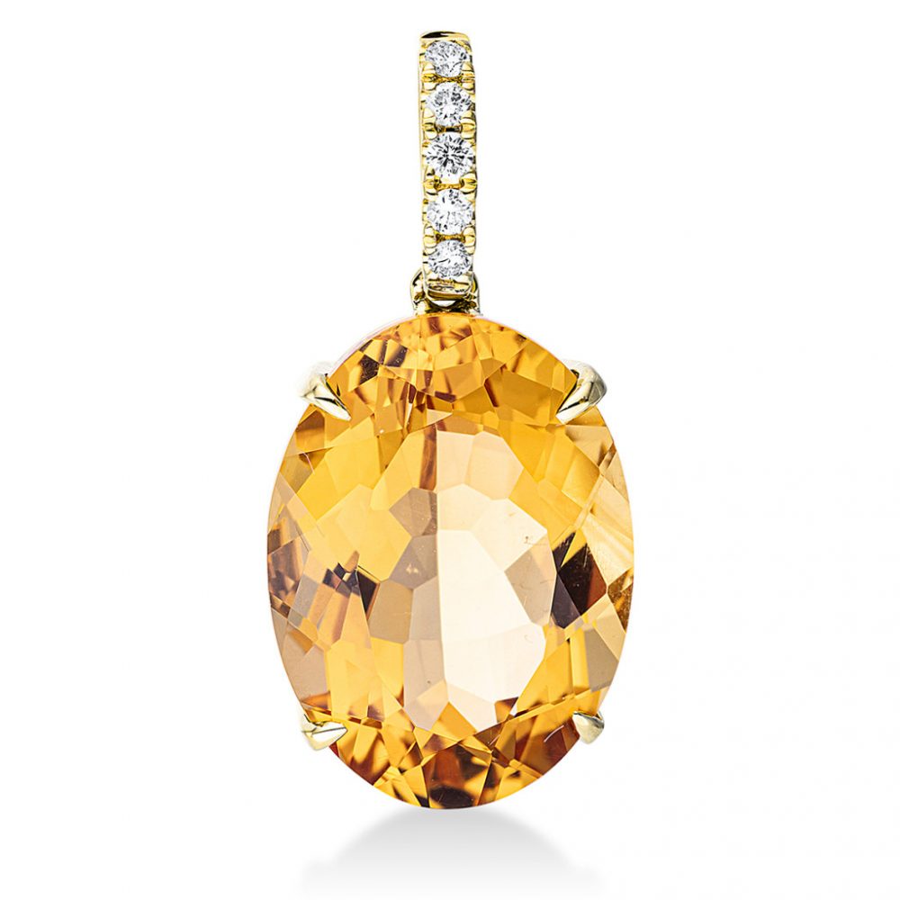 Yellowgold Citrine Necklace