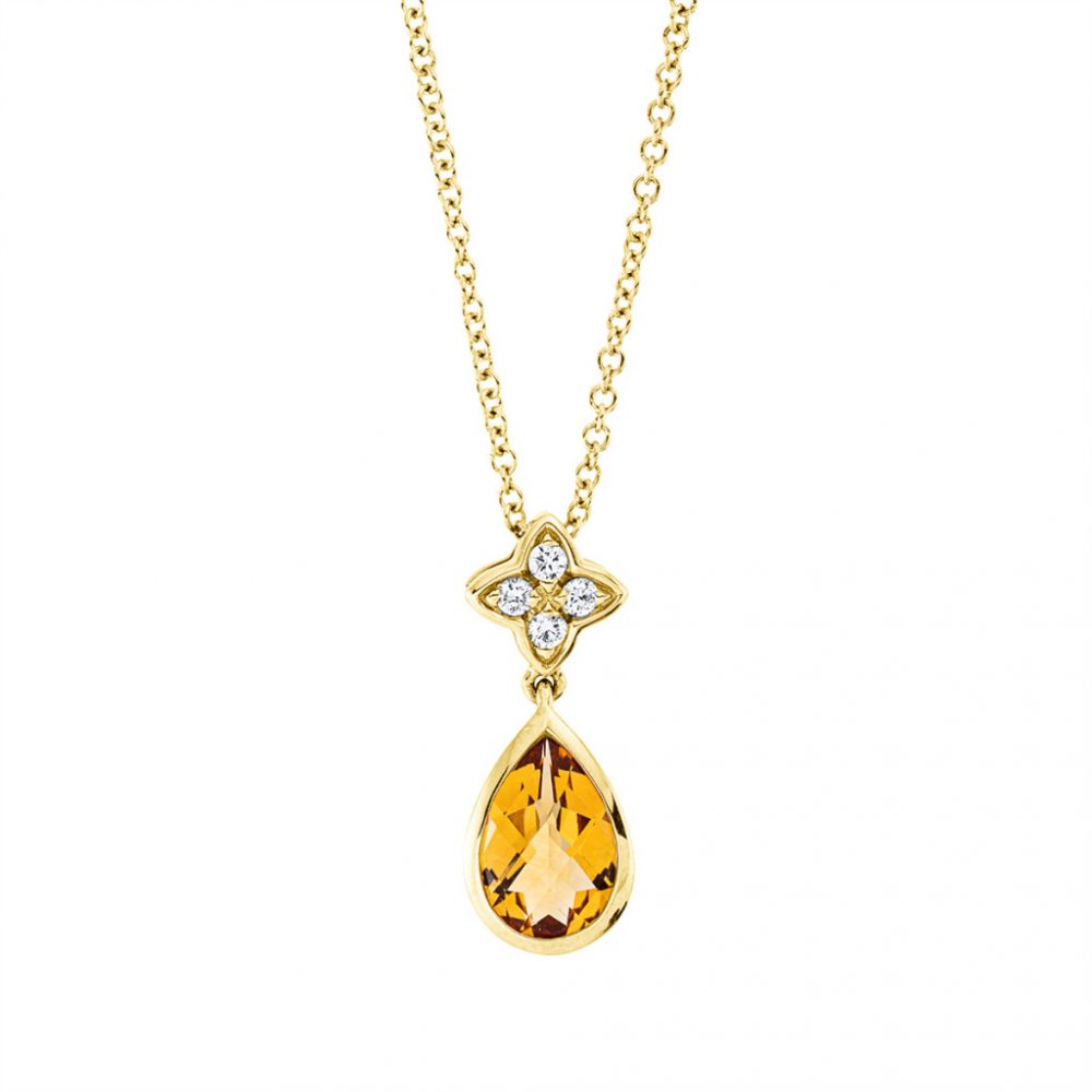 Yellowgold Citrine Necklace