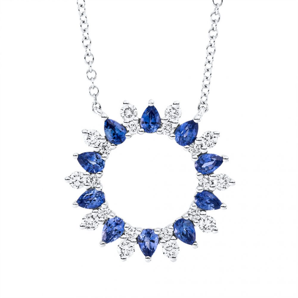 Whitegold Sapphire Necklace