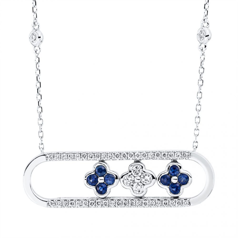 Whitegold Sapphire Necklace