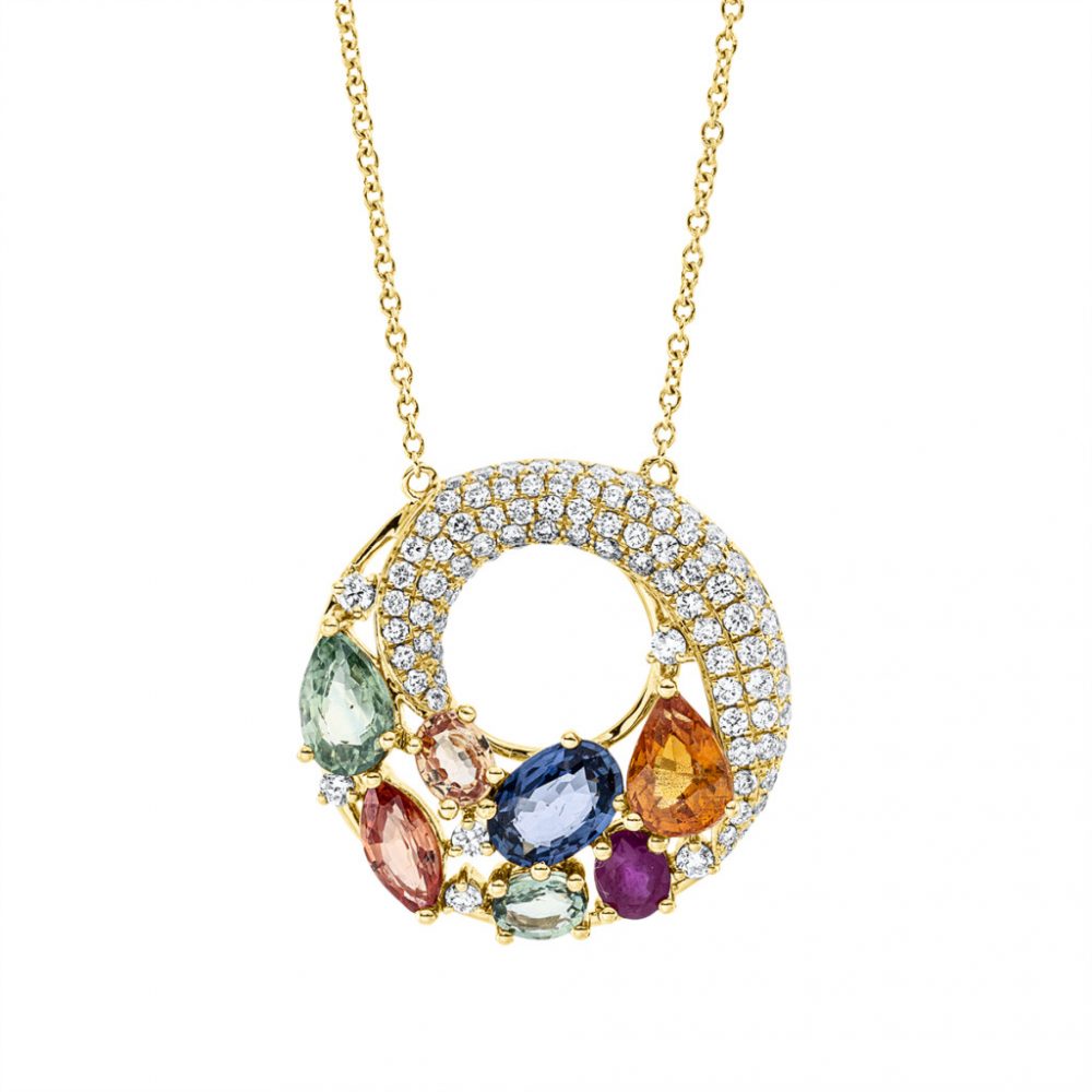 Yellowgold Sapphire Necklace